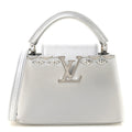 Louis Vuitton Lambskin Strass Mini Capucines  Silver