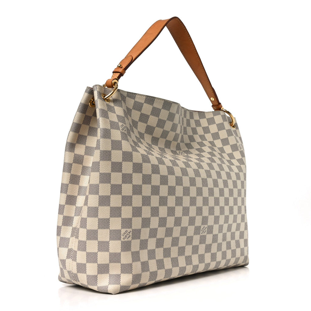 Louis Vuitton Damier Azur Graceful MM Rose Ballerine