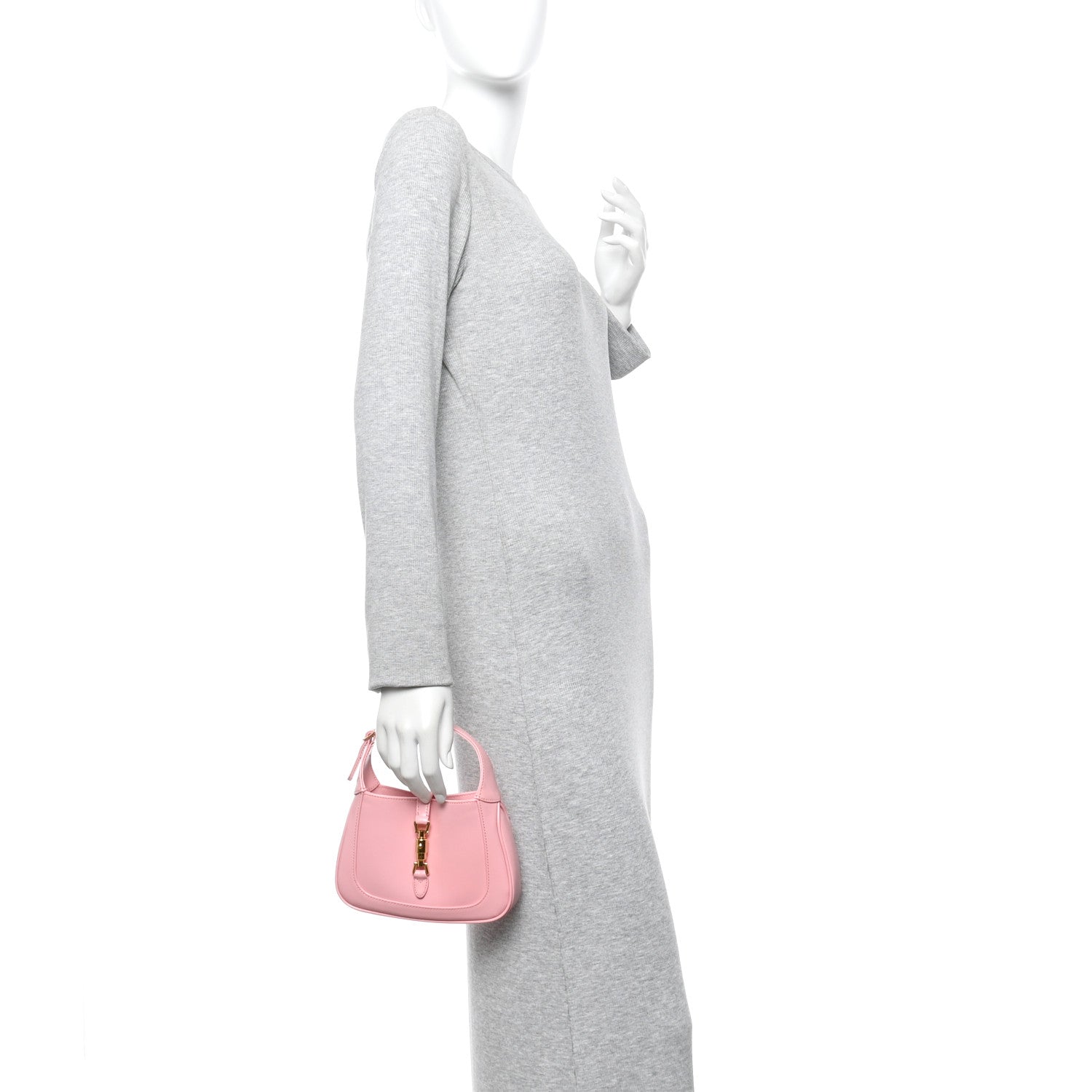 Gucci Boarded Dyana Lux Calfskin Mini Jackie 1961 Hobo Wild Rose