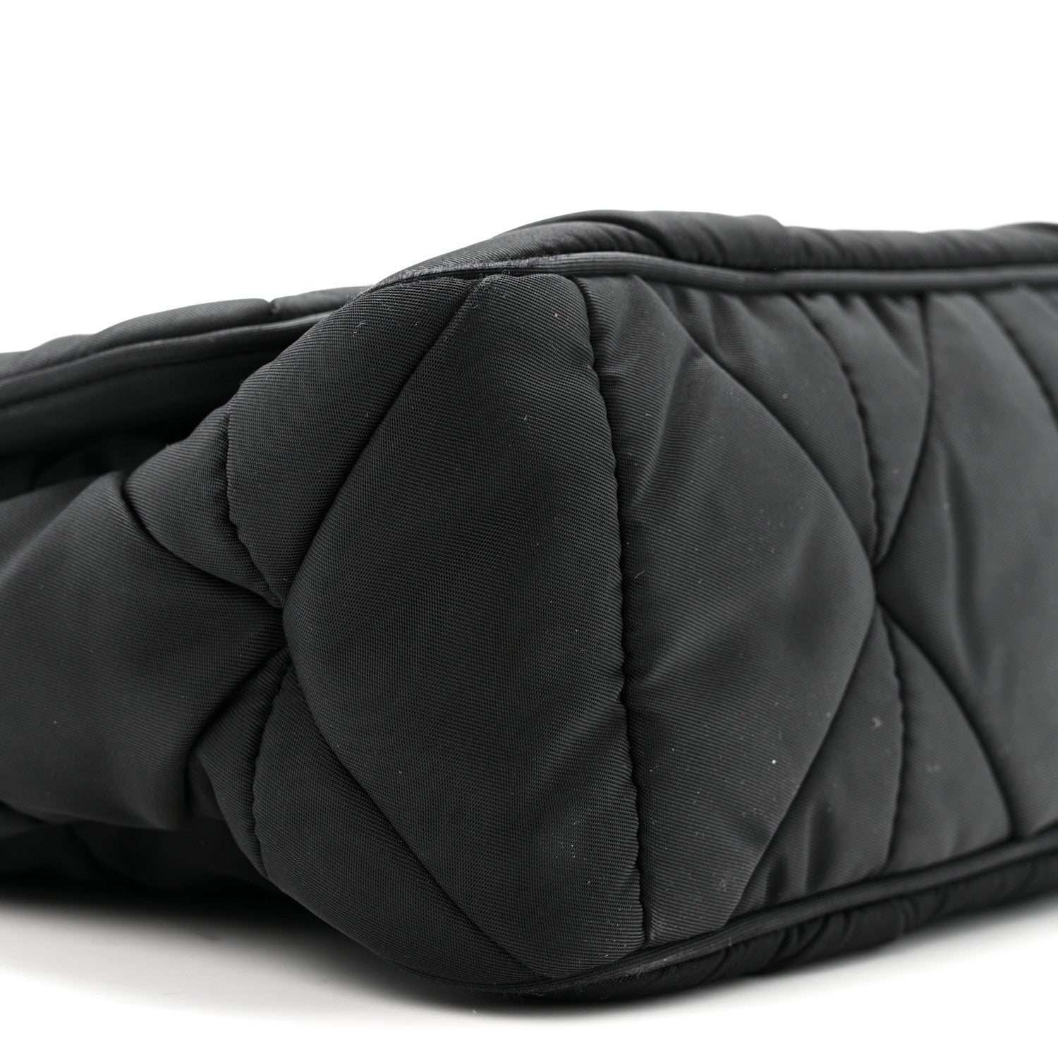 Prada Re-Nylon Quilted Padded Flap Shoulder Bag Black