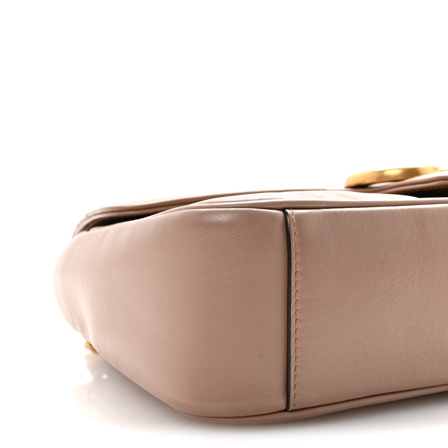 Gucci Calfskin Matelasse Small GG Marmont Shoulder Bag Porcelain Rose