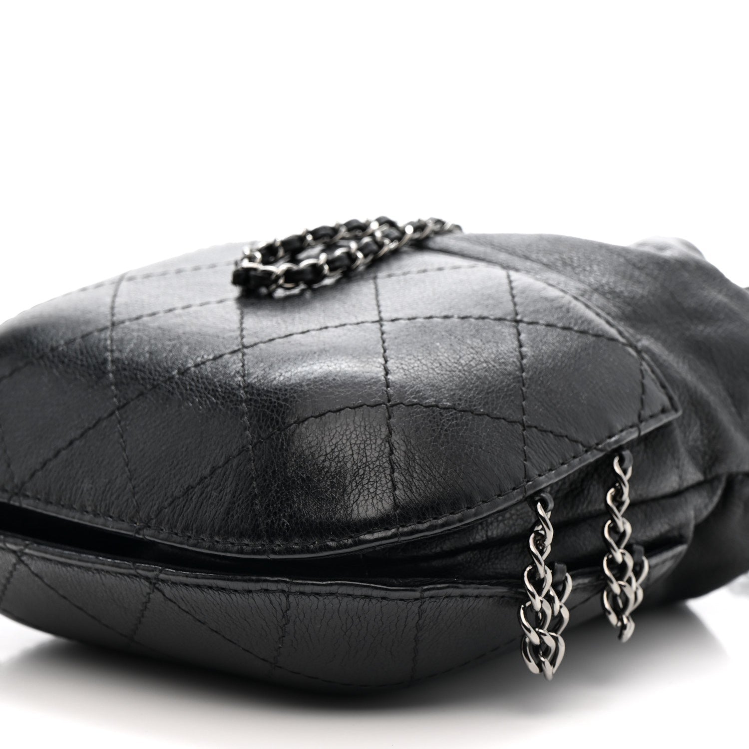 Chanel Calfskin Quilted Small Gabrielle Bucket Black