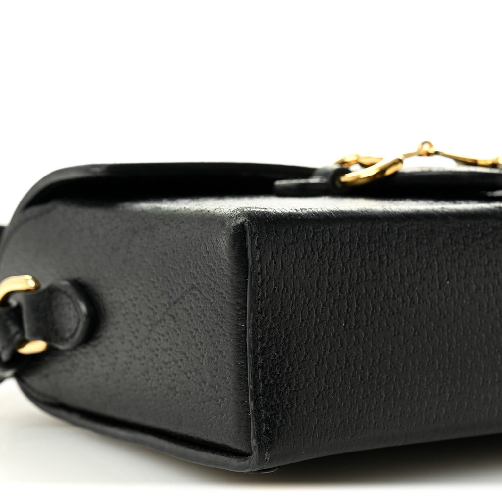 Gucci Calfskin Horsebit 1955 Shoulder Bag Black