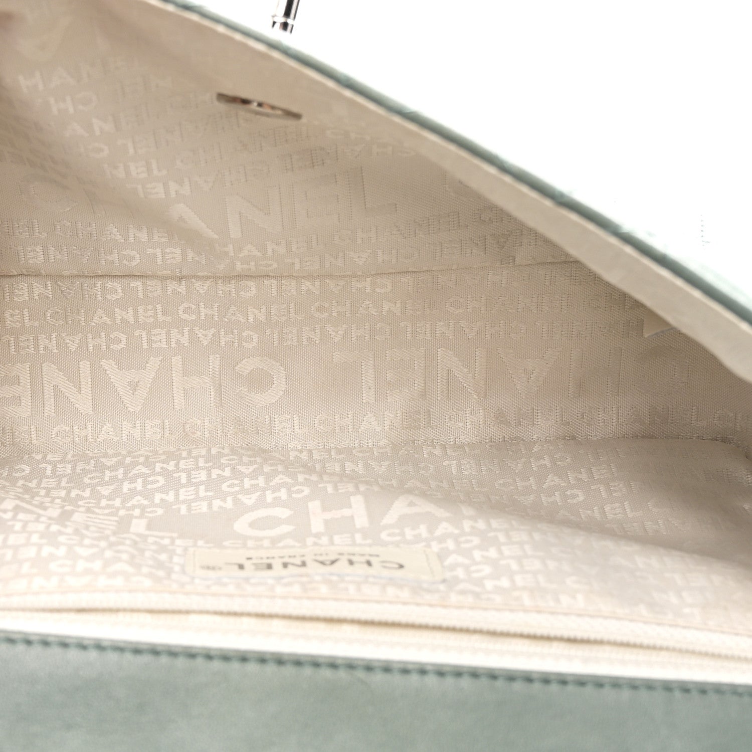 Chanel Lambskin Quilted Lady Graphic Flap Green