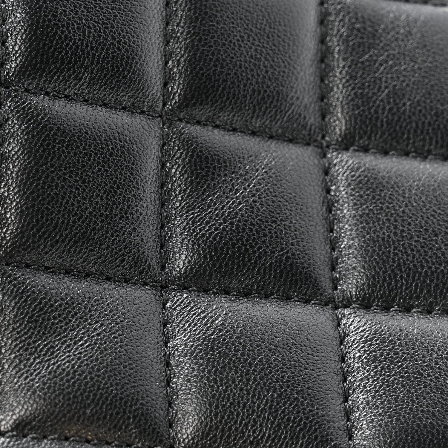 Chanel Lambskin Quilted Mini Rectangular Pearl Crush Flap Black
