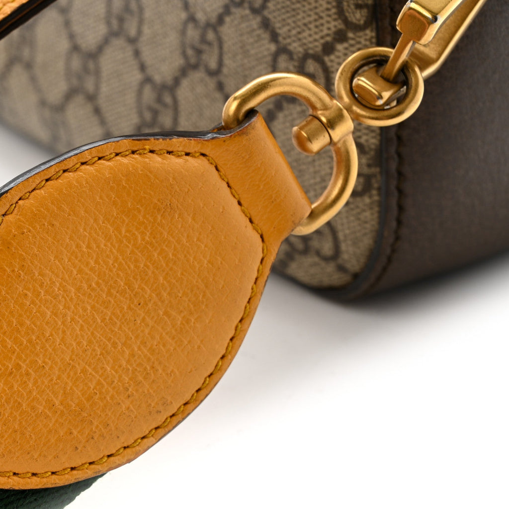 Gucci GG Supreme Monogram Web Neo Vintage Shoulder Bag Beige New Acero Crop