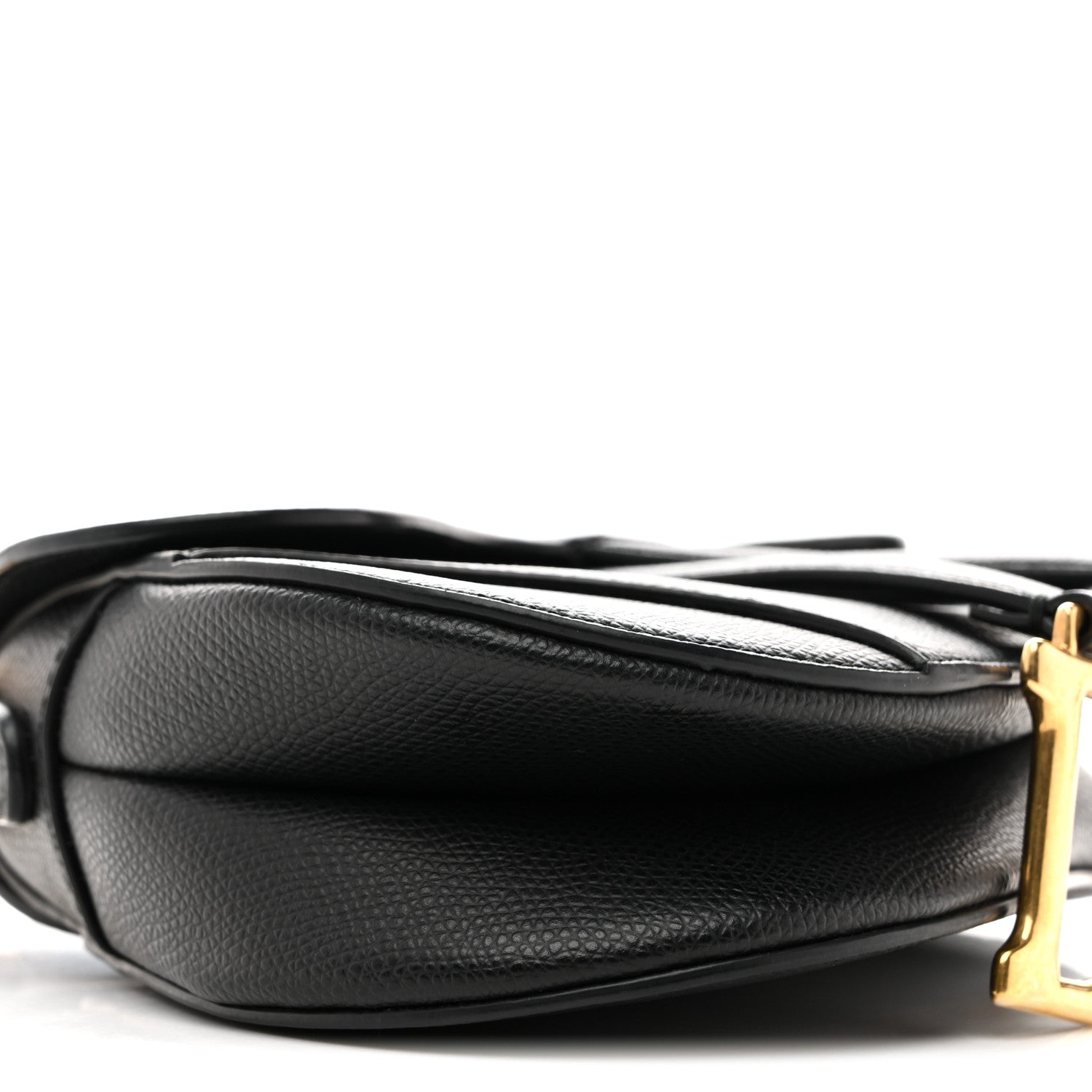 Christian Dior Grained Calfskin Mini Saddle Bag Black