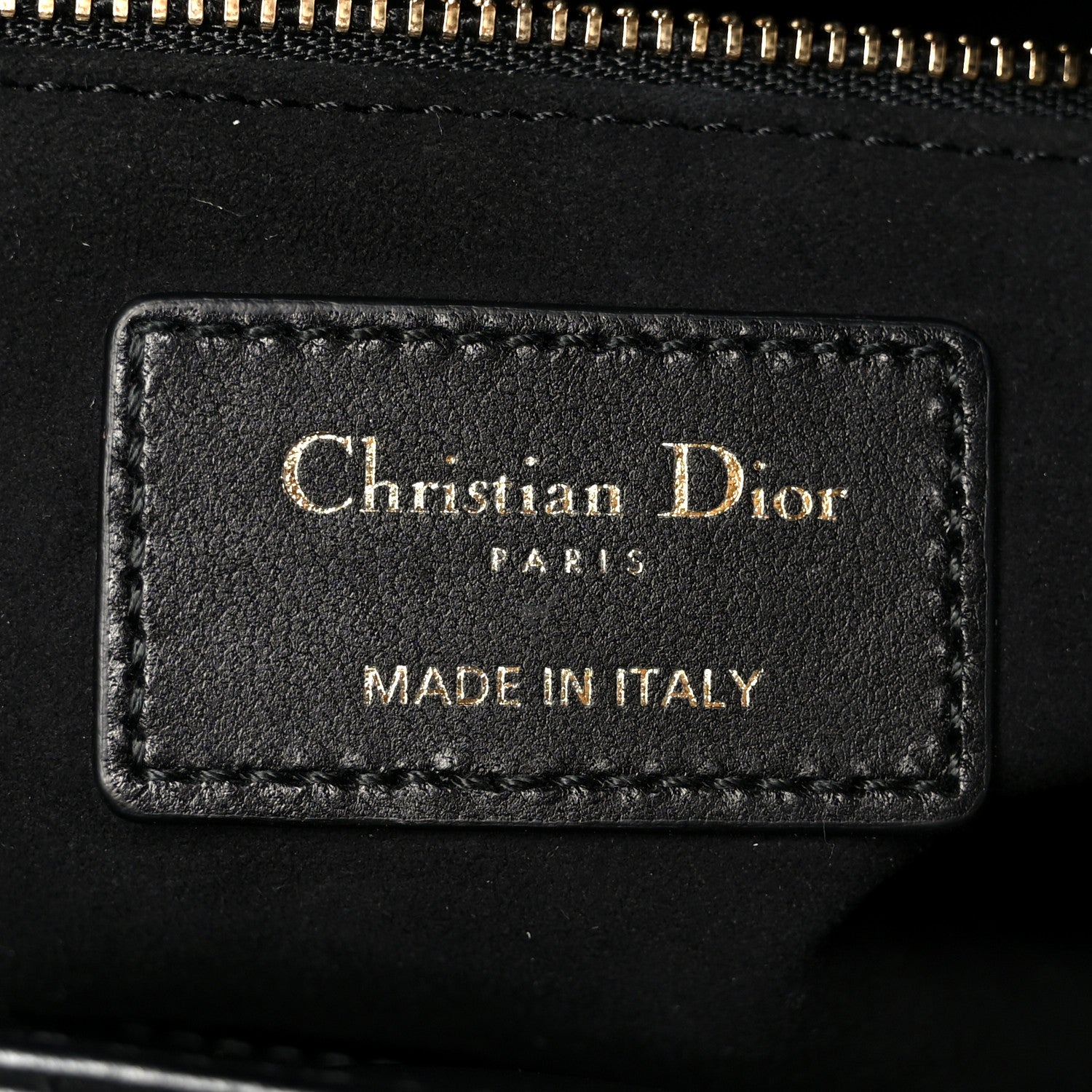 Christian Dior Lambskin Cannage Medium Lady Dior Black