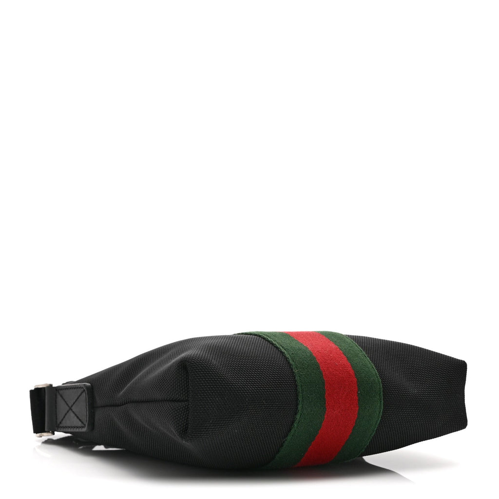 Gucci Canvas Web Messenger Bag Black