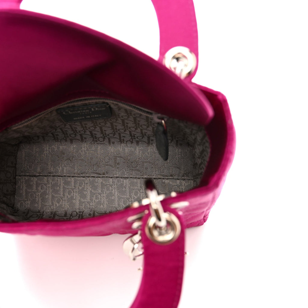 Christian Dior Satin Cannage Mini Lady Dior Pink