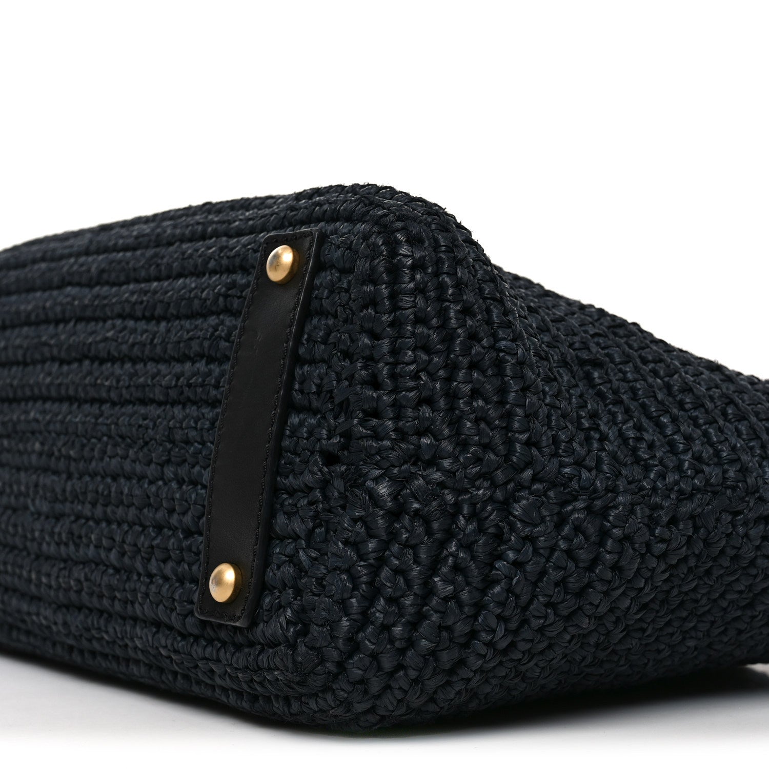 Chanel Straw Raffia Tote Black