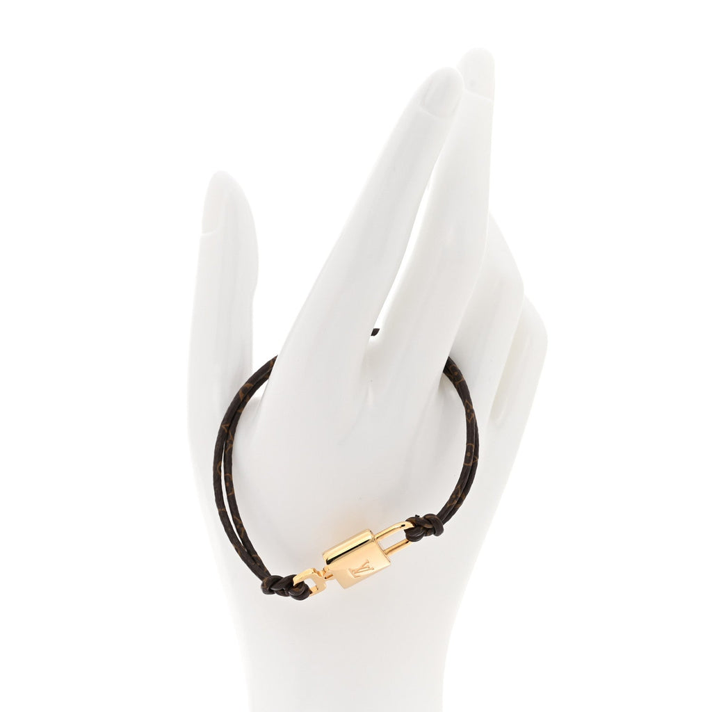 Louis Vuitton Monogram LV Padlock Bracelet 19