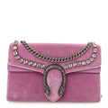 Gucci Velvet Crystal Super Mini Dionysus Shoulder Bag Malva