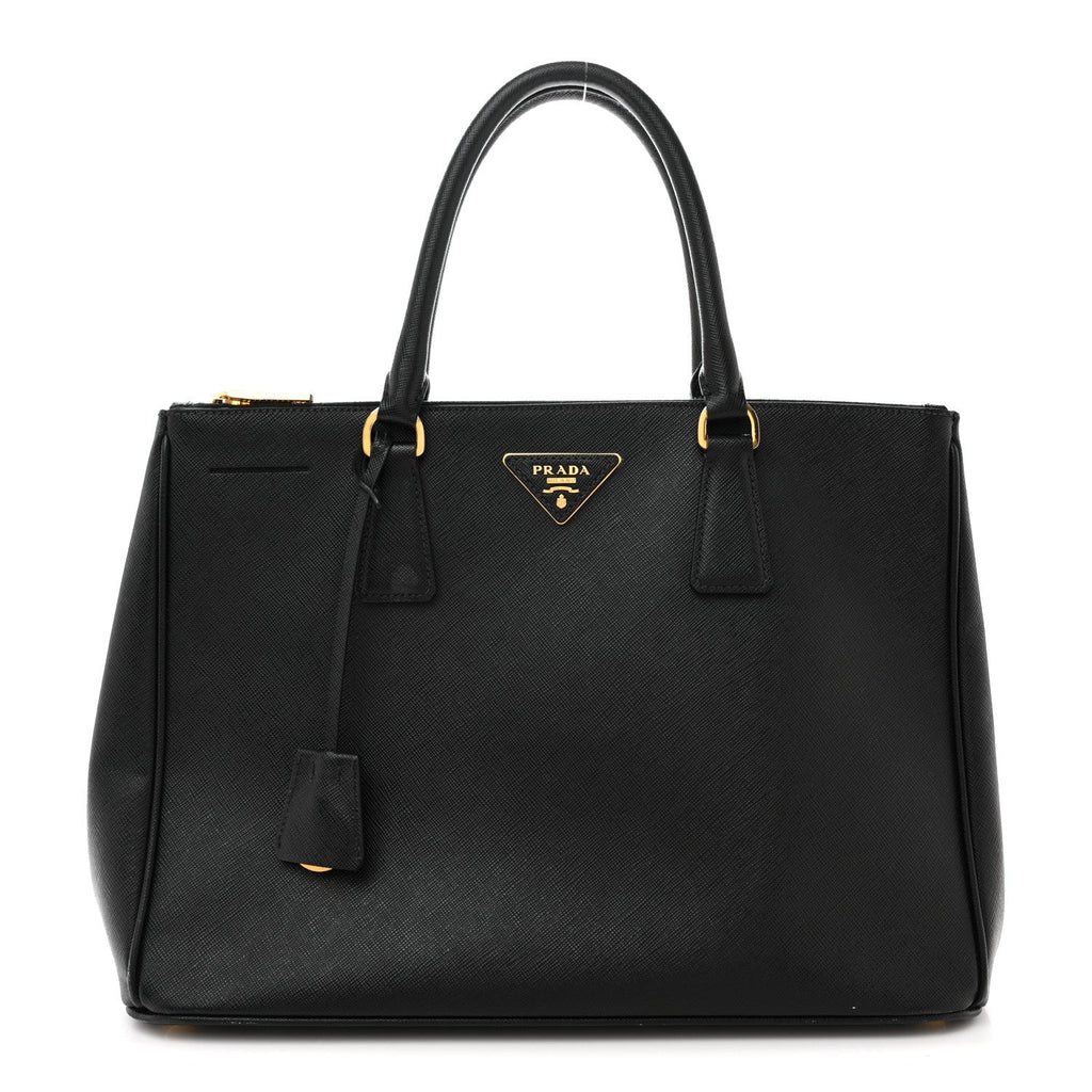 Prada Saffiano Lux Medium Galleria Double Zip Tote Black