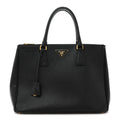 Prada Saffiano Lux Medium Galleria Double Zip Tote Black