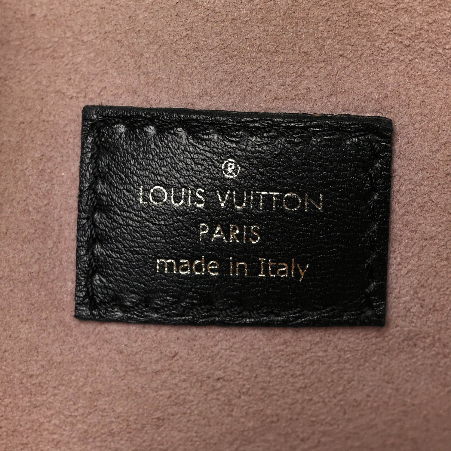 Louis Vuitton Lambskin Embossed Monogram Coussin PM Black