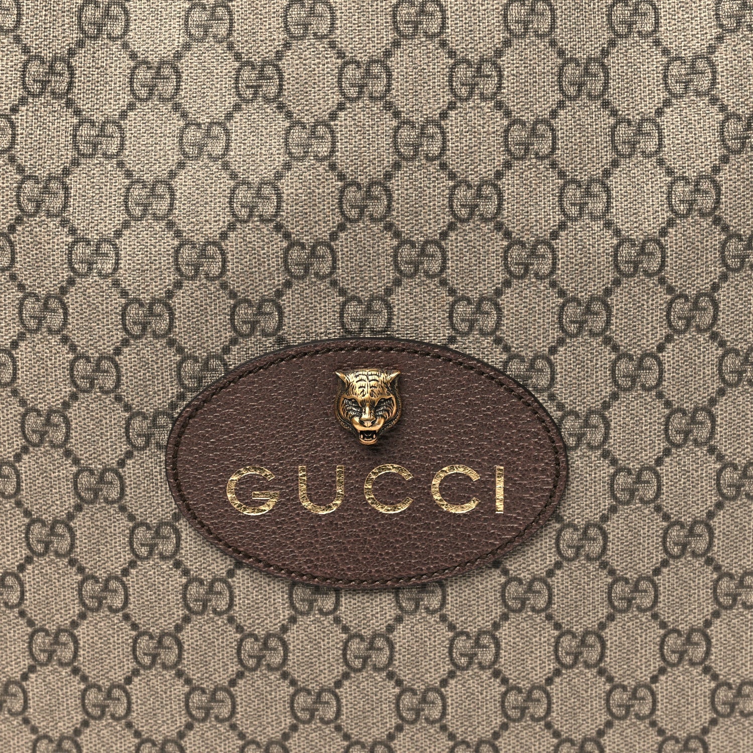 Gucci GG Supreme Monogram Neo Vintage Drawstring Backpack Beige New Acero Crop
