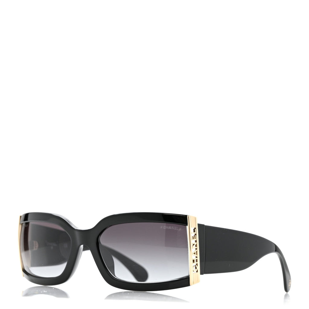 Acetate Rectangle Sunglasses 71546 Black