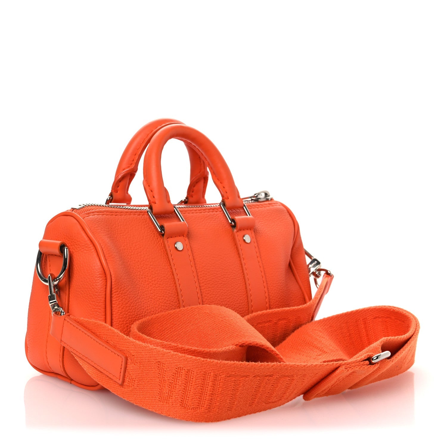 Louis Vuitton Grained Calfskin Aerogram Keepall XS Orange