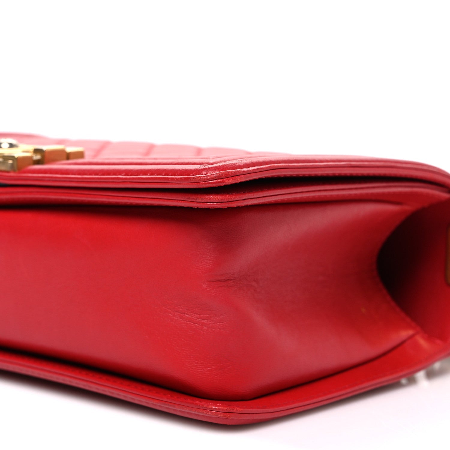 Chanel Lambskin Quilted Medium Boy Flap Red