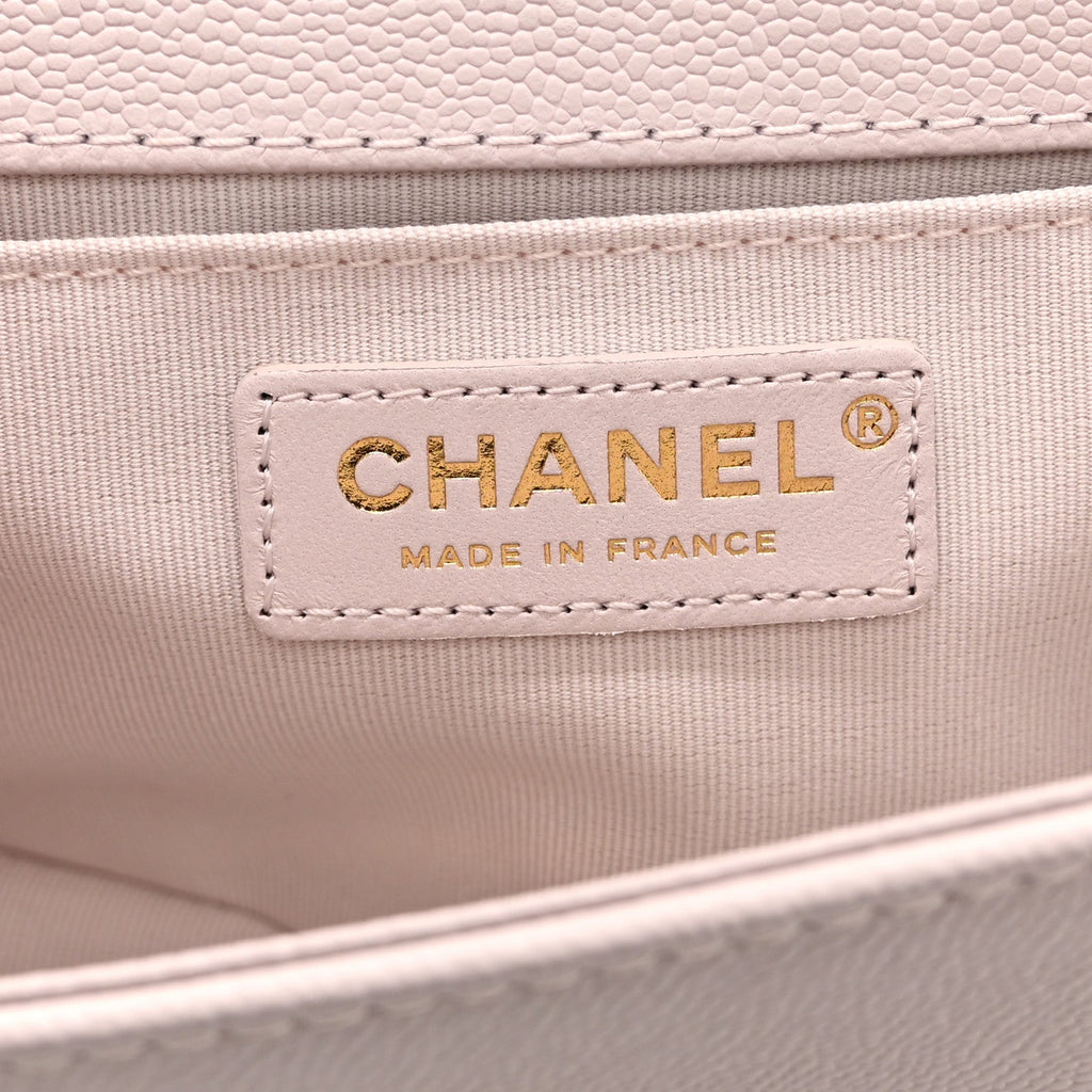 Chanel Caviar Quilted Chain Around Medium Boy Flap Light Purple