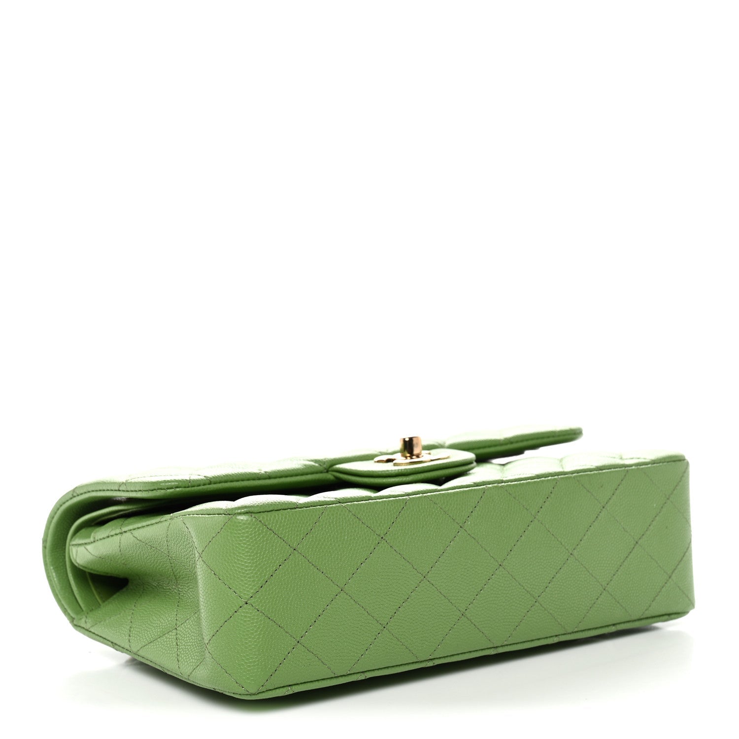 Chanel Caviar Quilted Small Double Flap Green