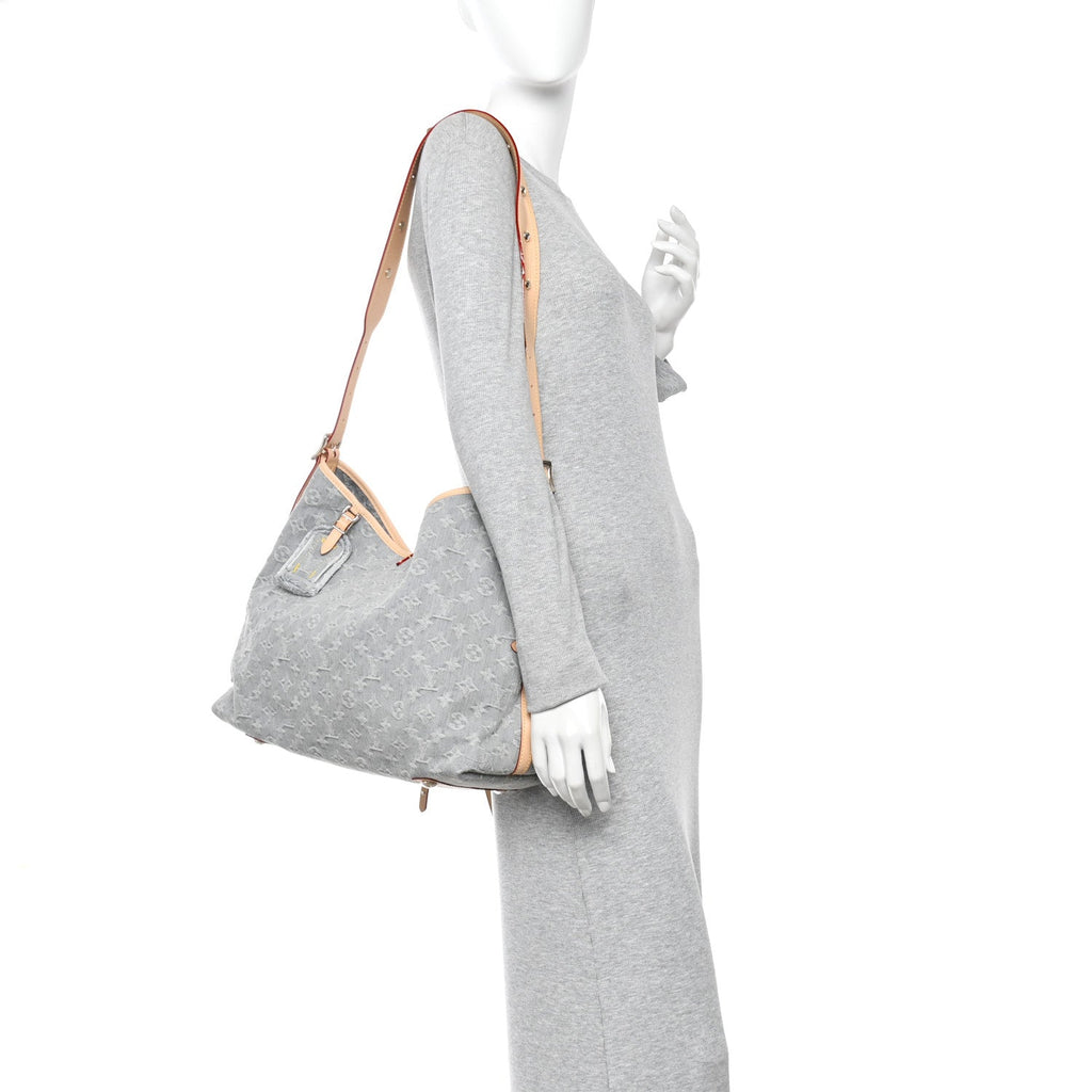 Louis Vuitton Monogram Denim CarryAll MM Washed Grey