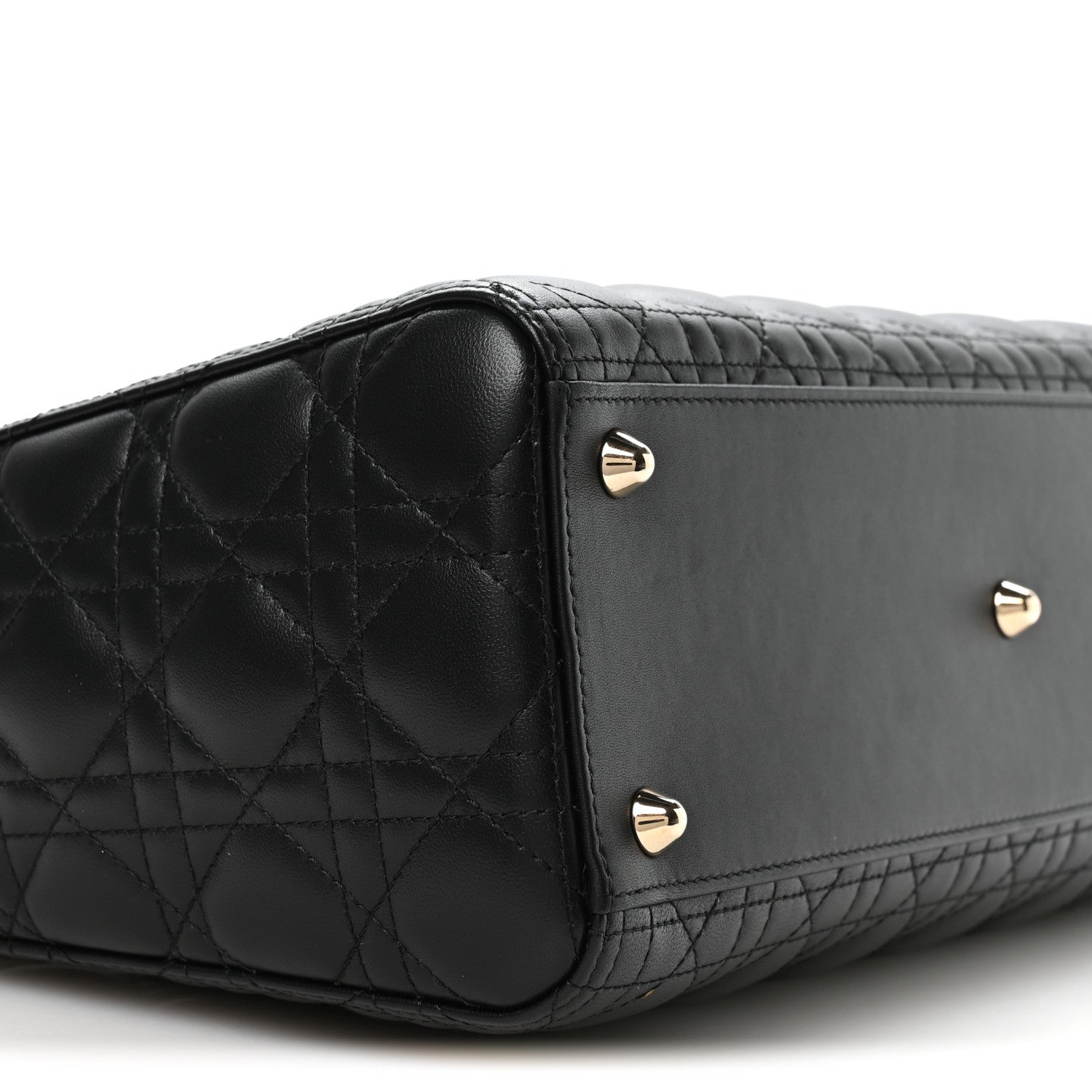 Christian Dior Lambskin Cannage Large Lady Dior Black