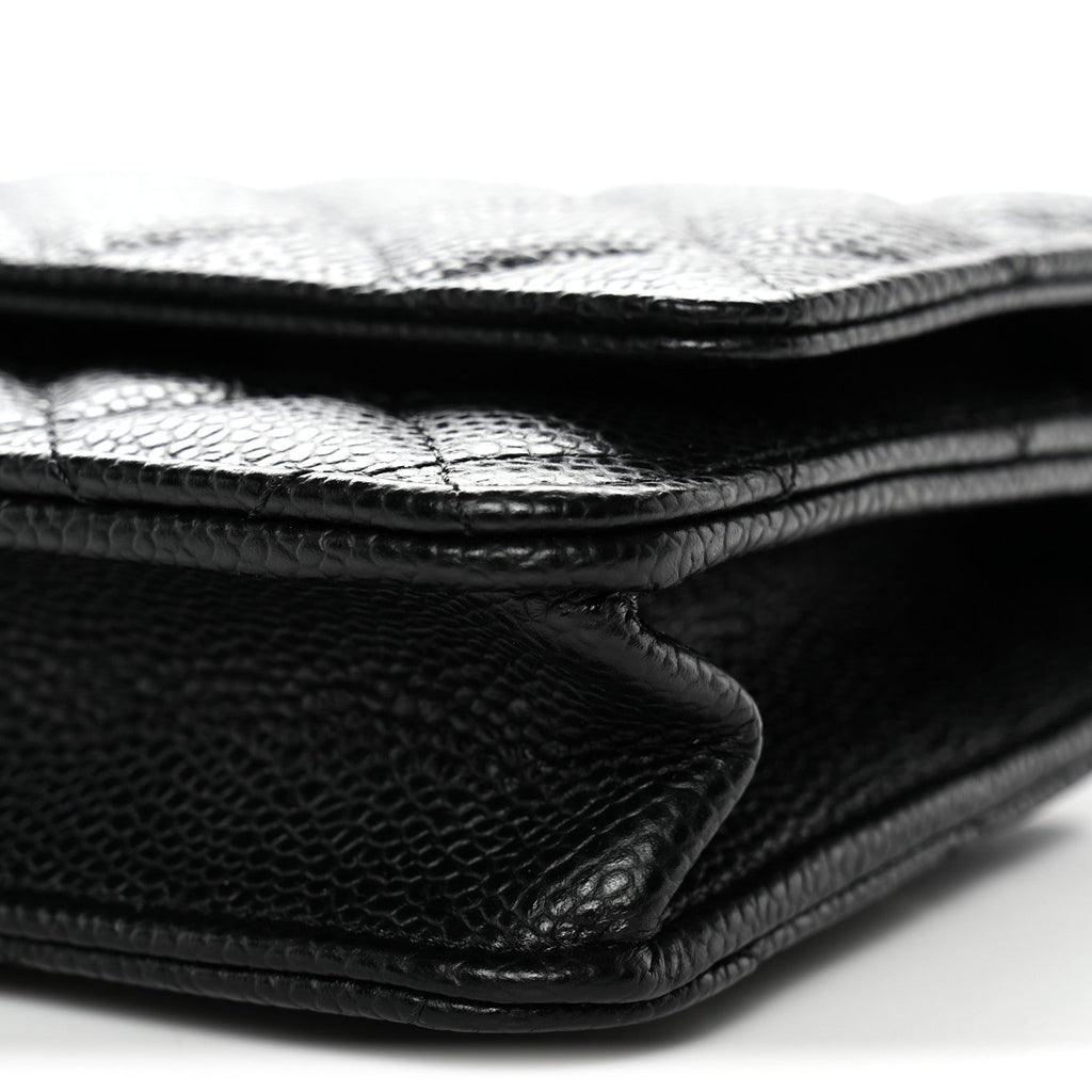 Chanel Caviar Quilted Wallet on Chain WOC Black