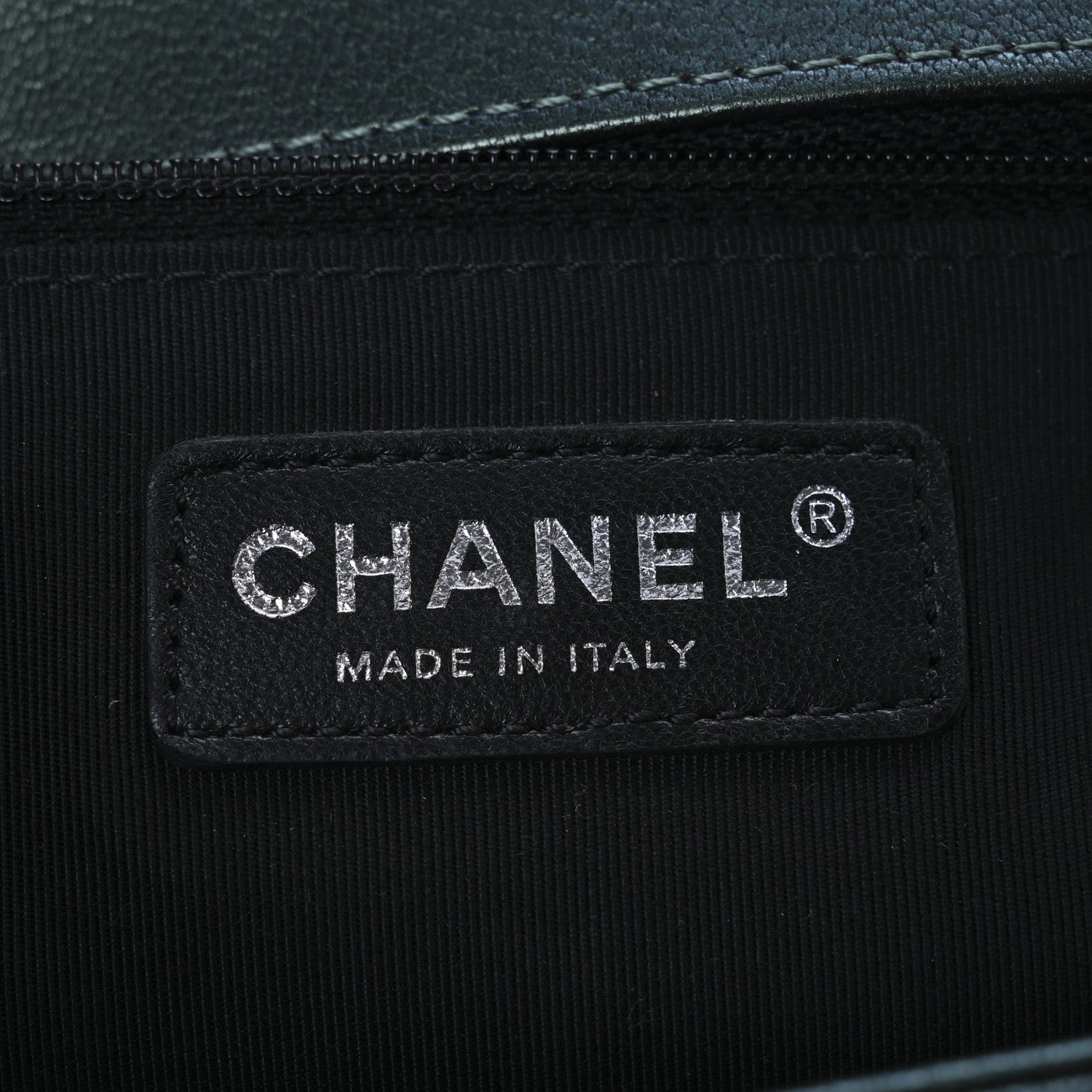 Chanel Iridescent Goatskin Quilted New Medium Boy Flap Green