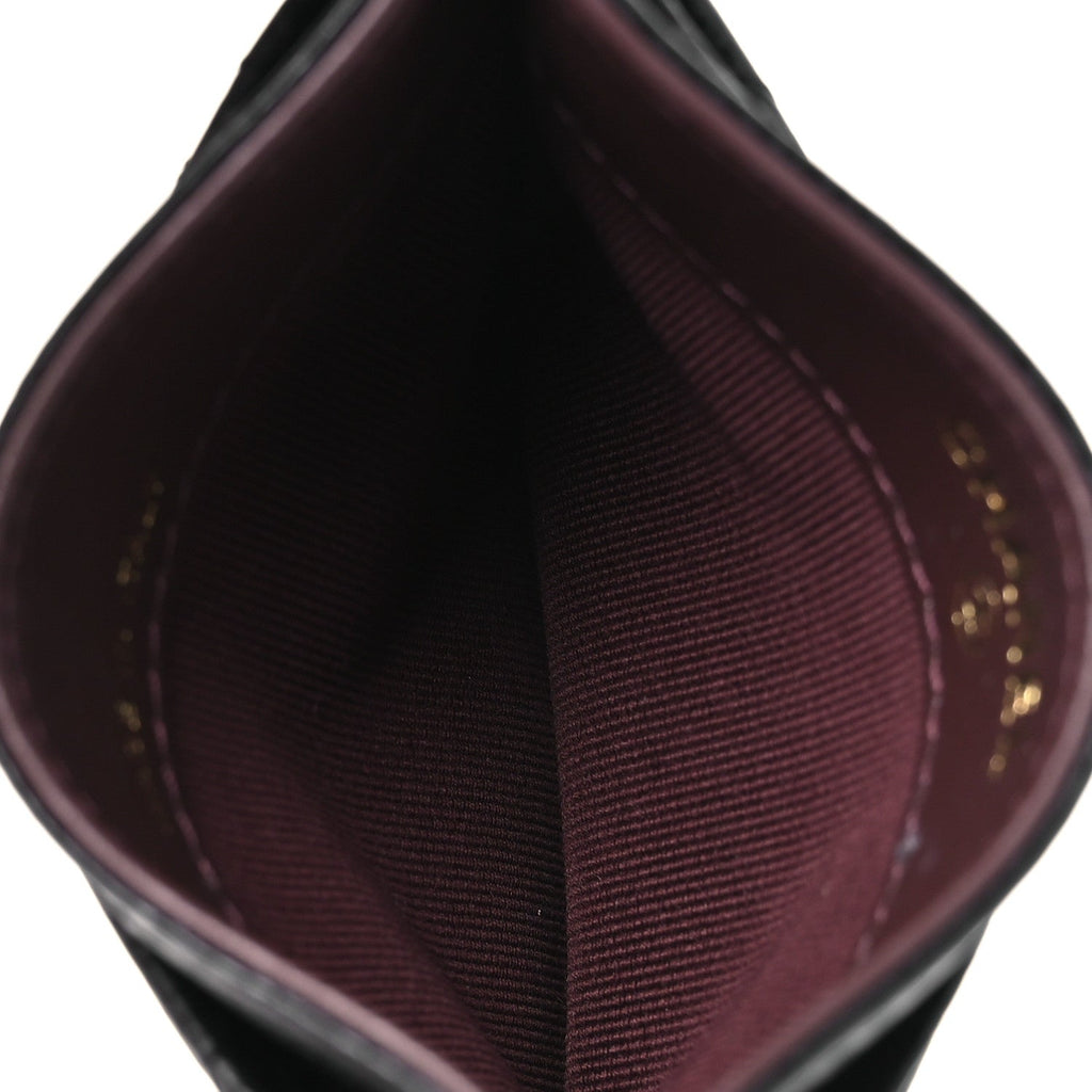 Caviar Quilted Card Holder Black