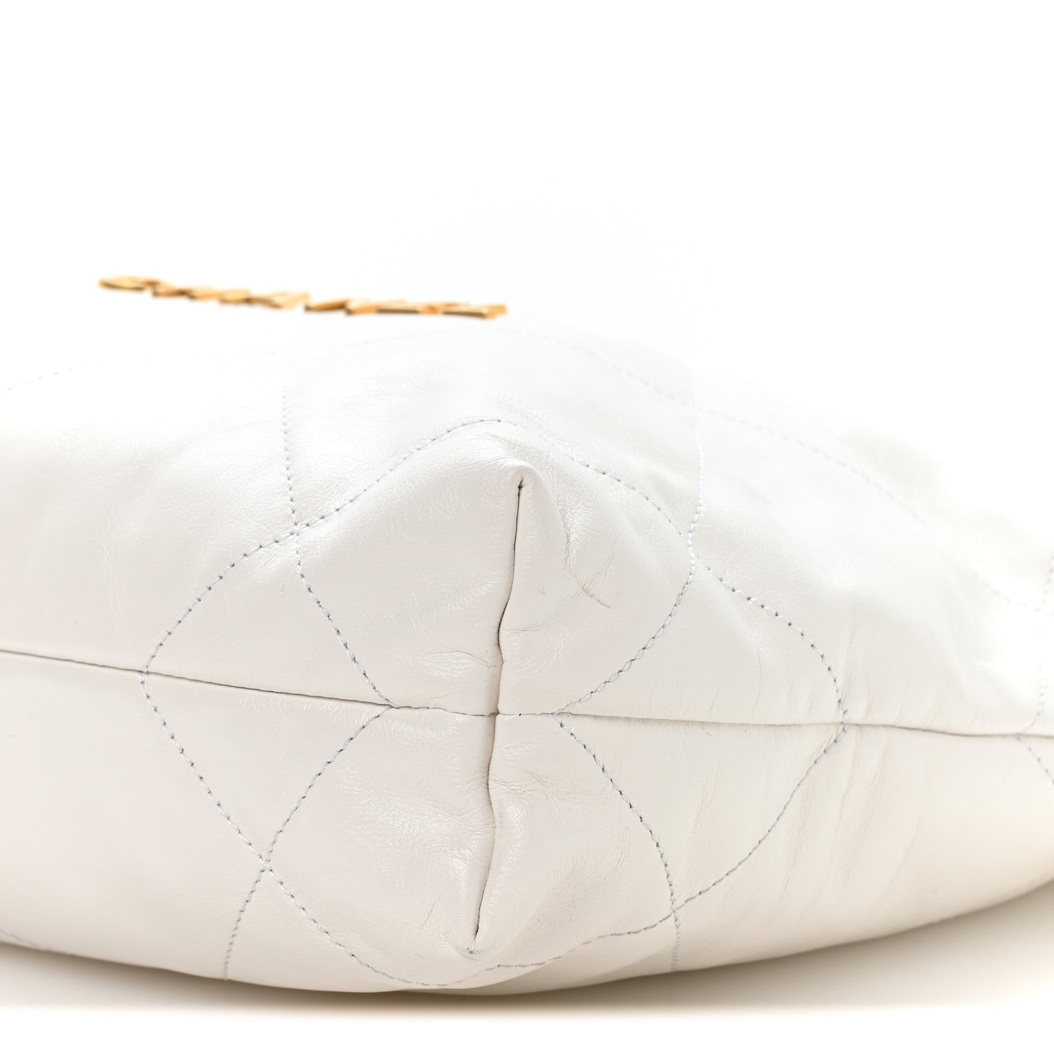 Chanel Shiny Calfskin Quilted Small Chanel 22 White