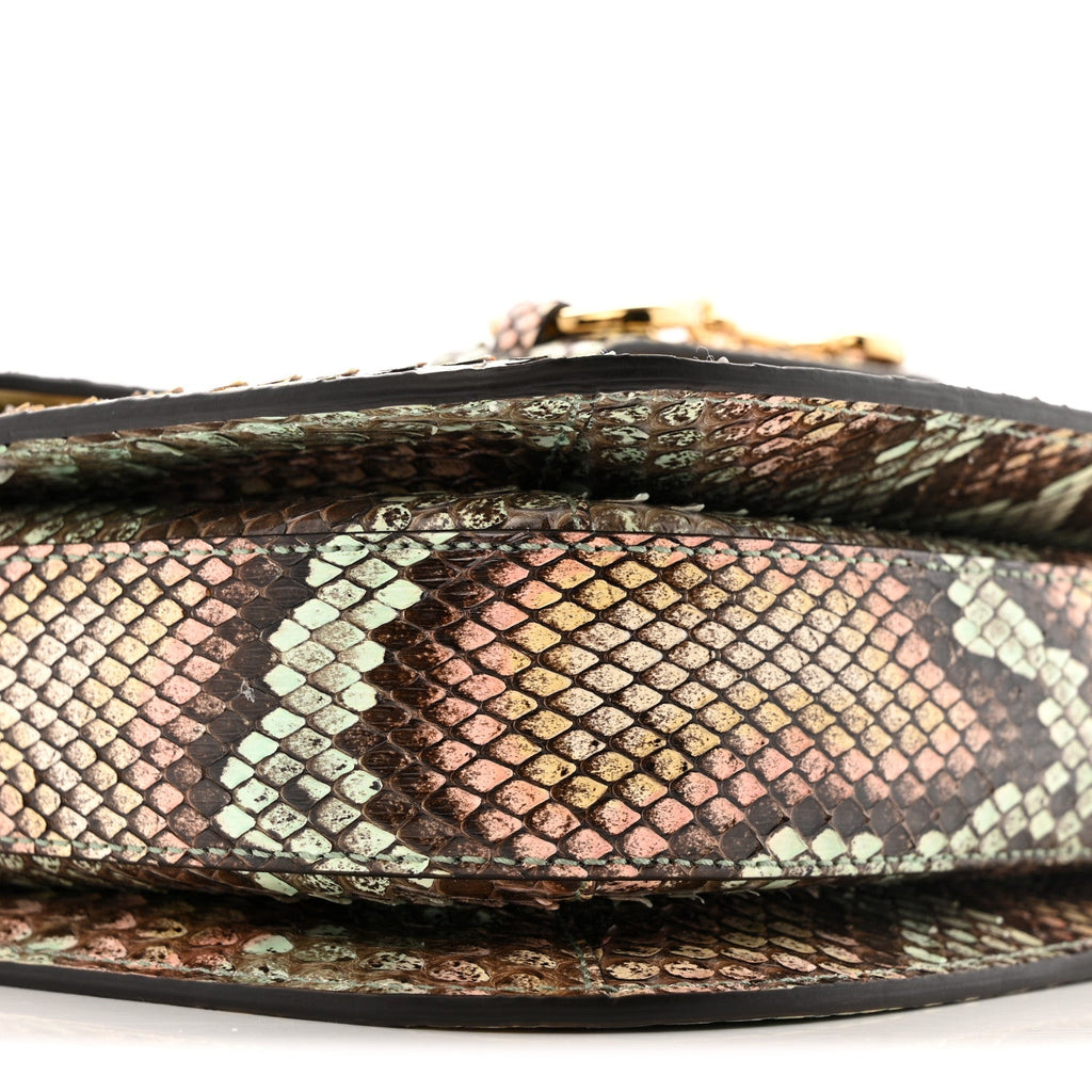 Gucci Snakeskin Horsebit 1955 Shoulder Bag Multicolor