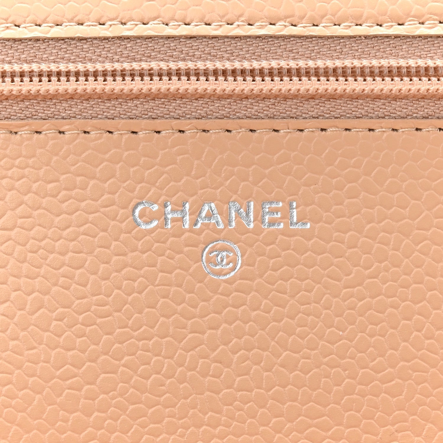 Chanel Caviar Quilted Wallet on Chain WOC Beige