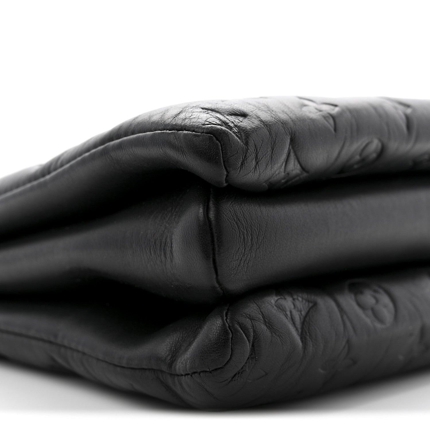 Louis Vuitton Lambskin Embossed Monogram Coussin MM Black