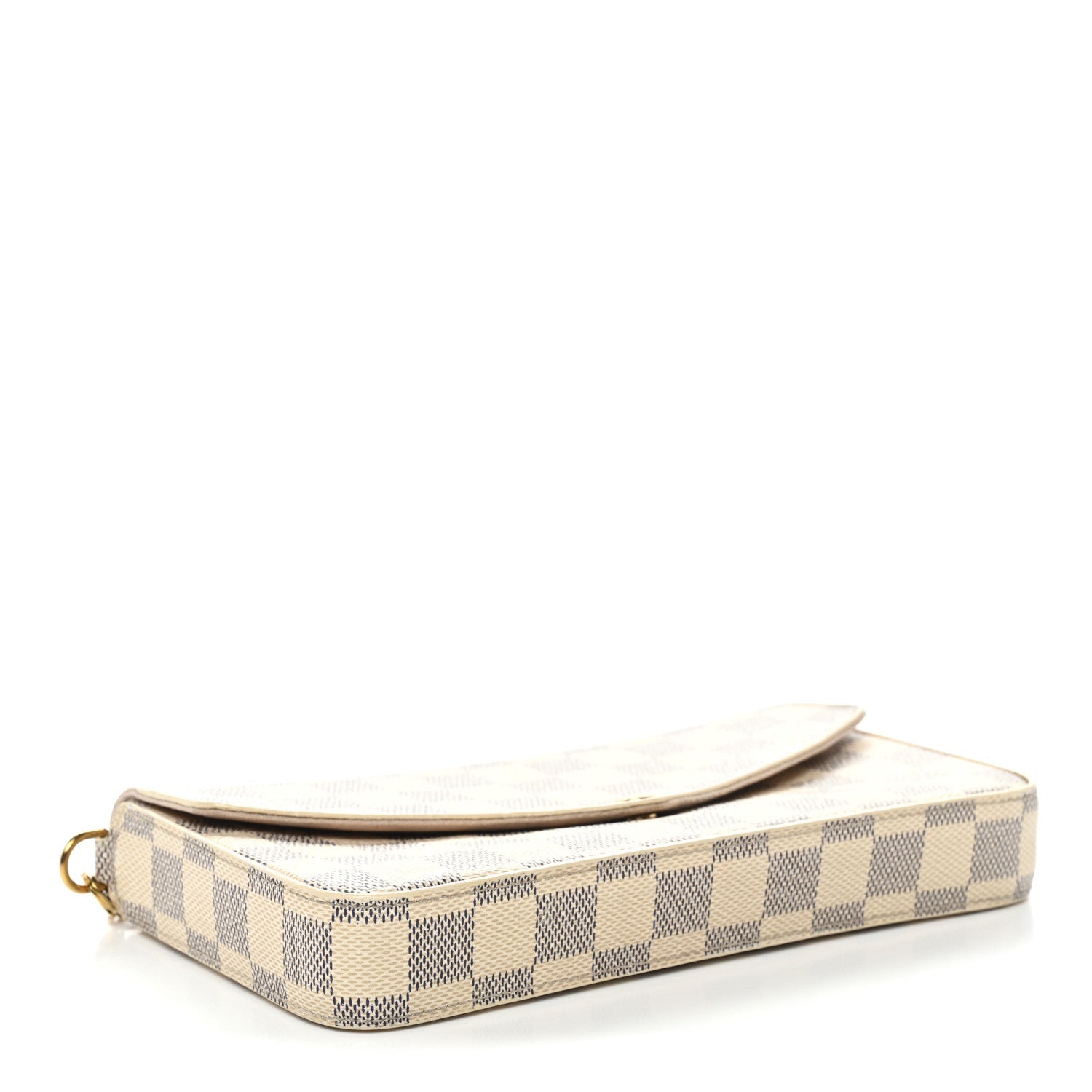 Louis Vuitton Damier Azur Pochette Felicie Chain Wallet Rose Ballerine