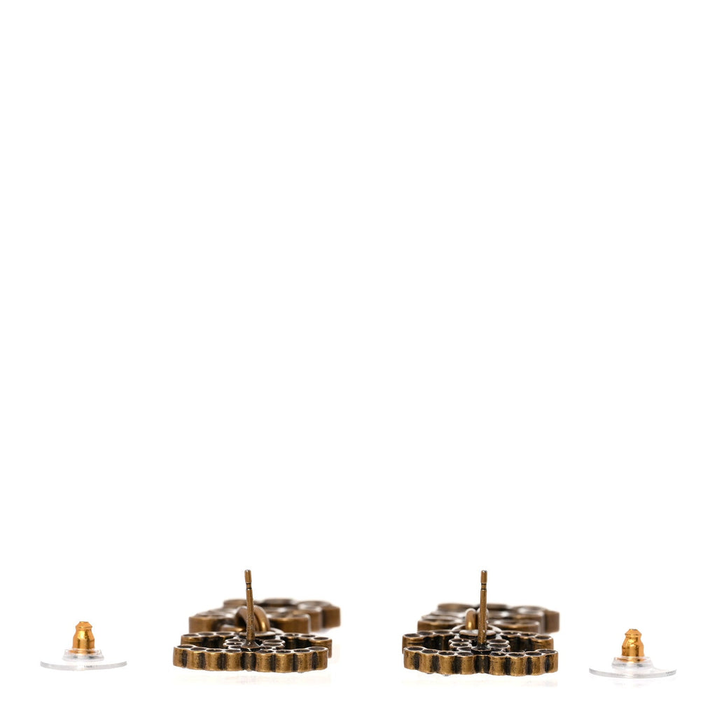 Metal Crystal City of Lights No 5 Drop Earrings Gold
