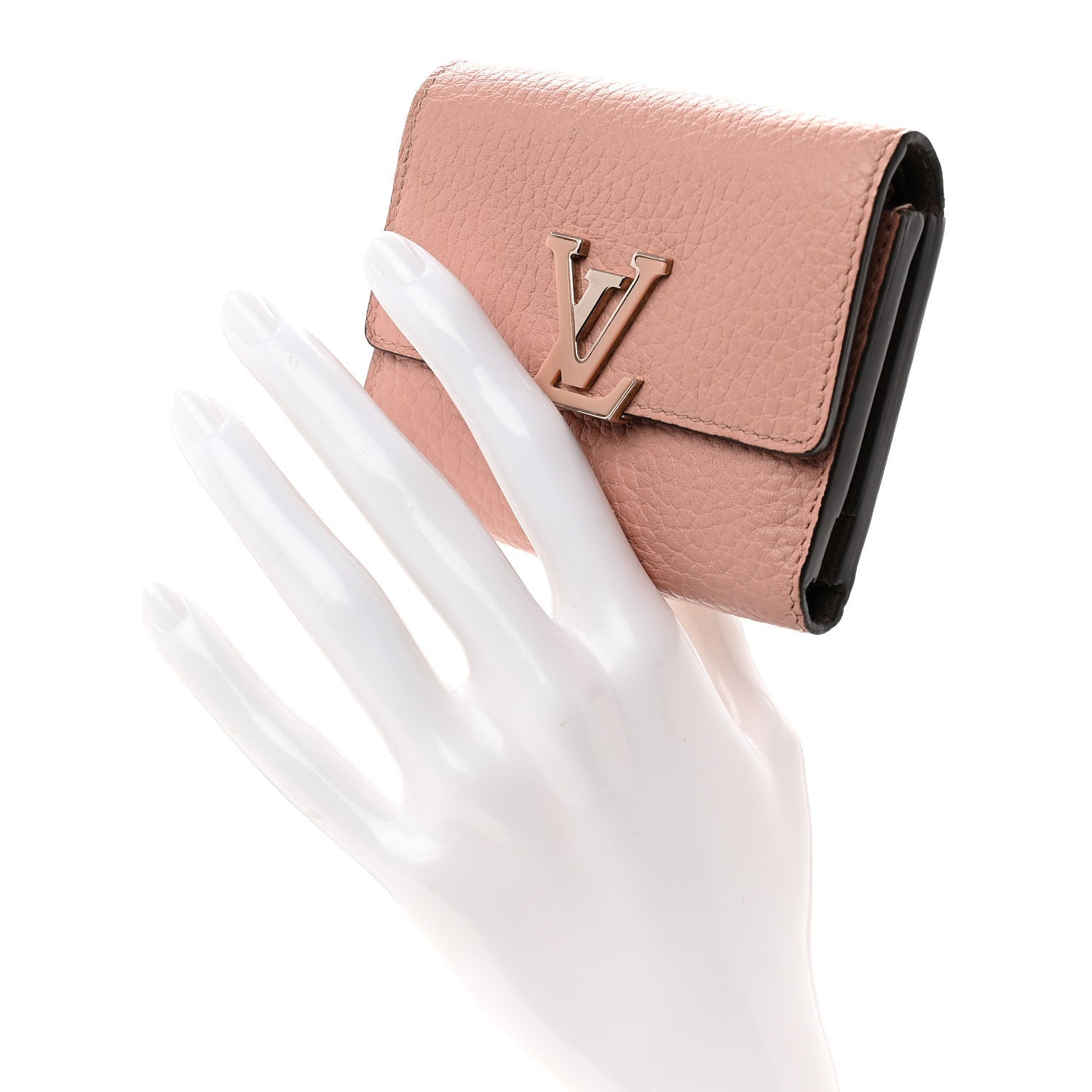 Louis Vuitton Taurillon Capucines XS Wallet Magnolia