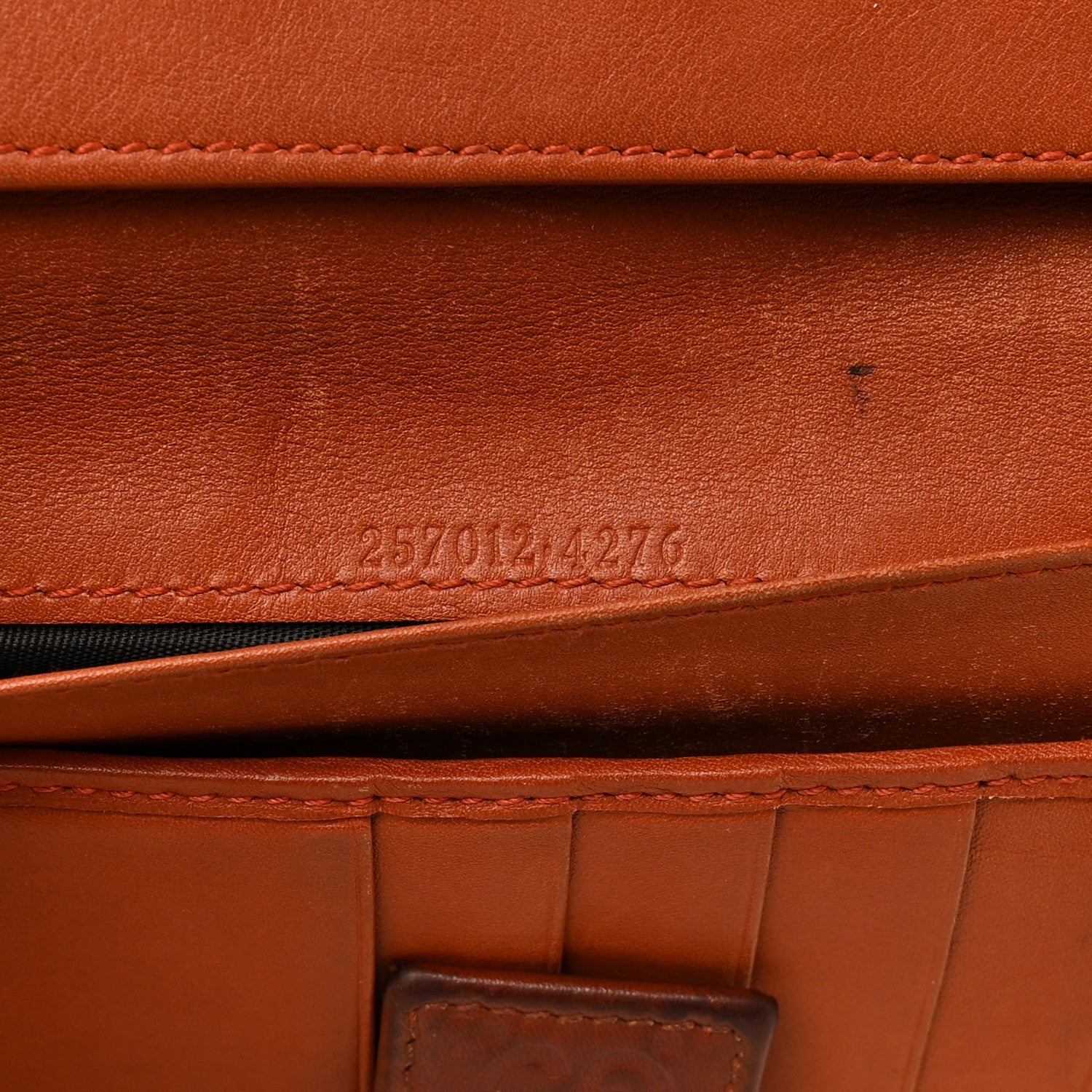 Gucci Guccissima Signature Dice Continental Wallet Orange