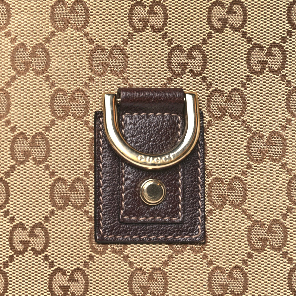 Gucci Monogram Medium Abbey D Ring Hobo Brown