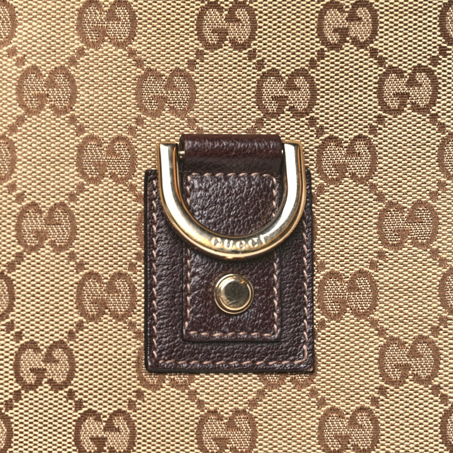 Gucci Monogram Medium Abbey D Ring Hobo Brown