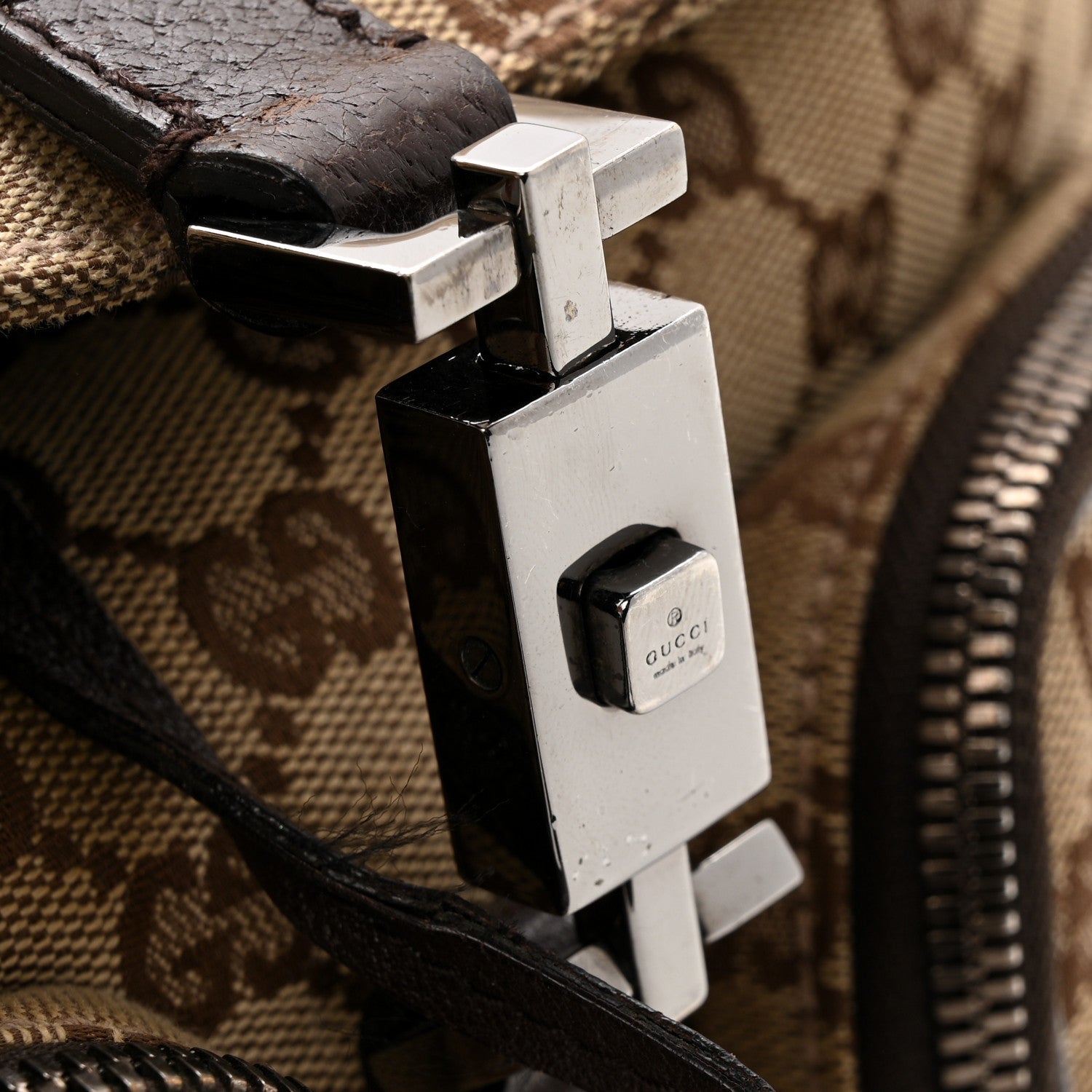 Gucci Monogram Backpack Dark Brown