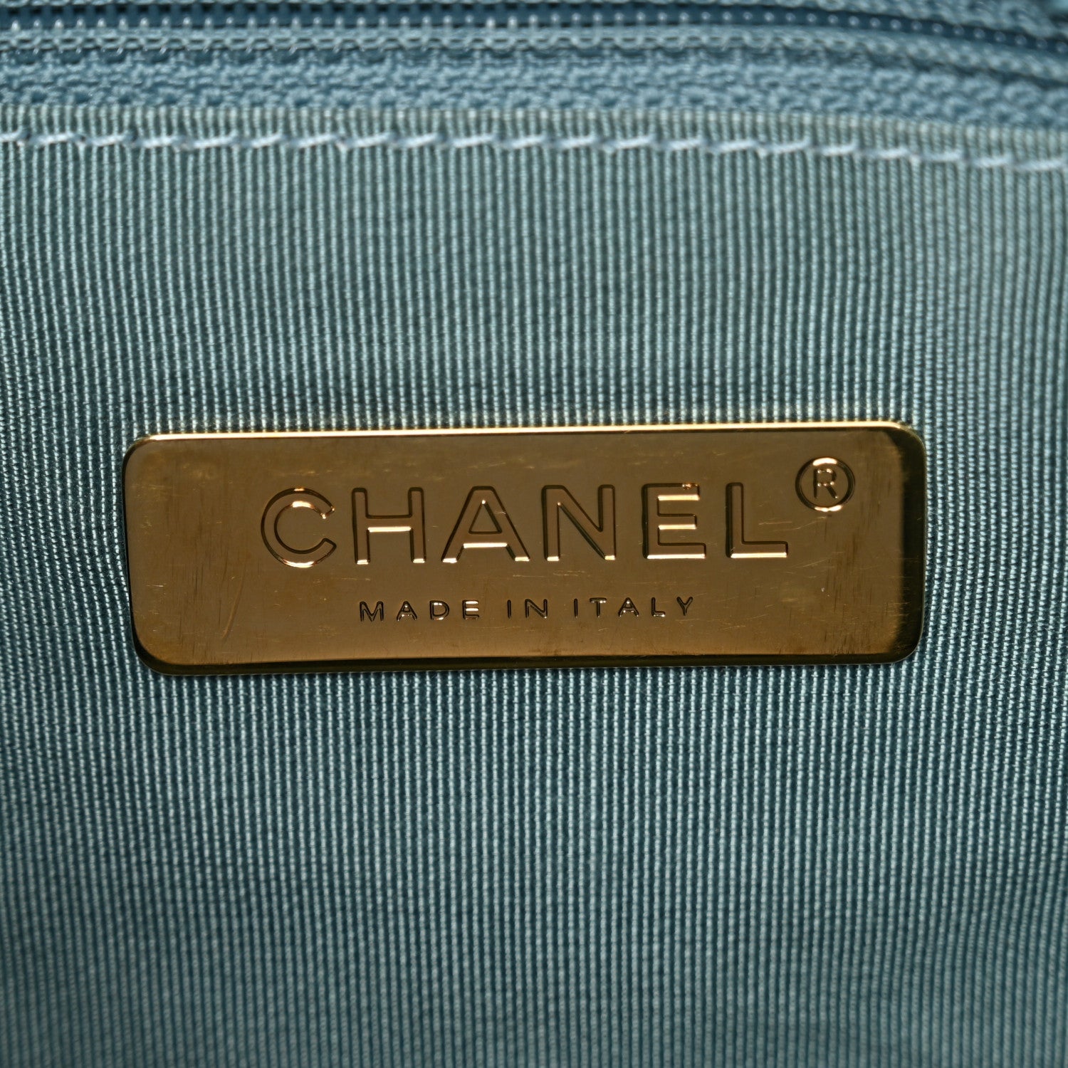 Chanel Tweed Quilted Large Chanel 19 Flap Blue Multicolor