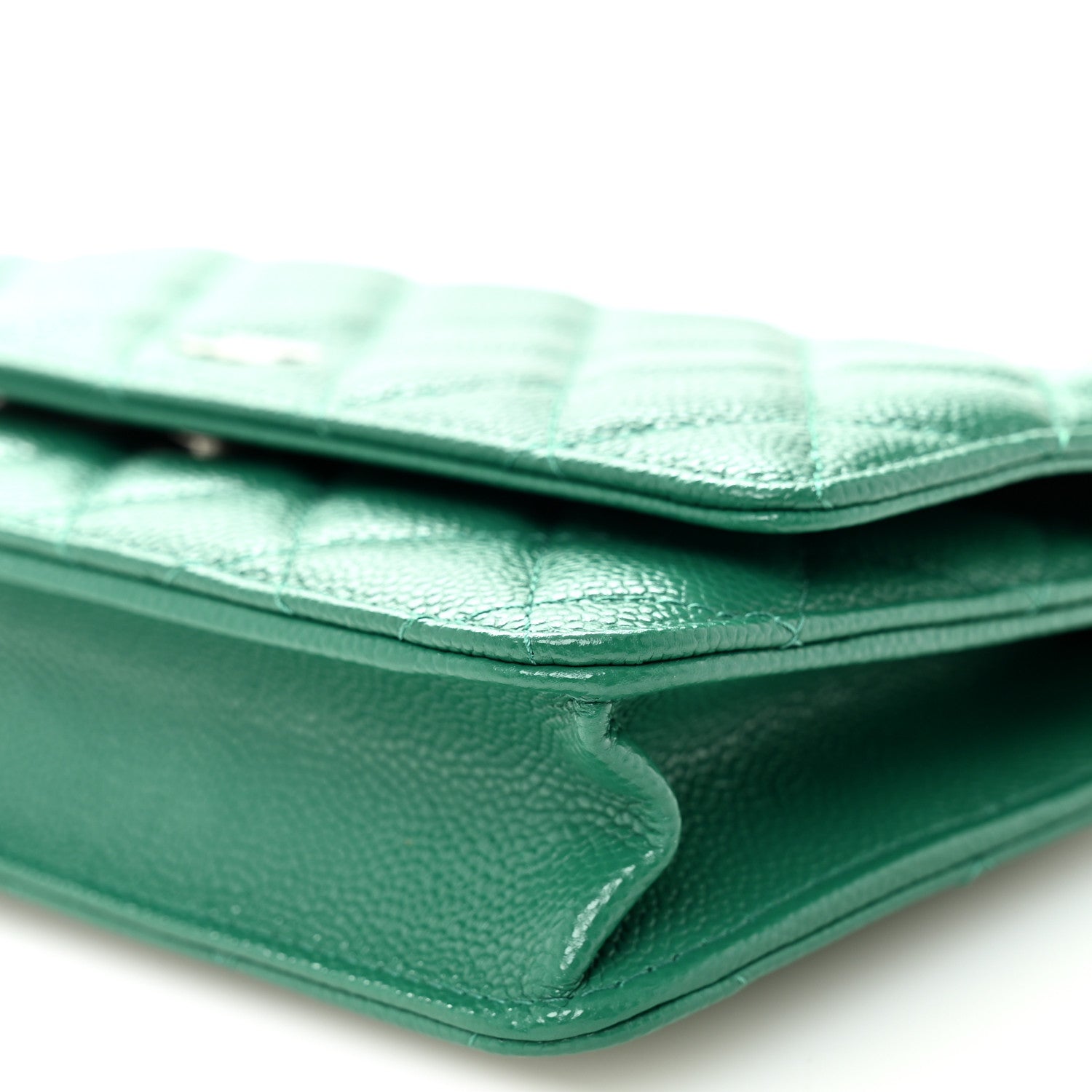 Chanel Caviar Quilted Wallet On Chain WOC Green