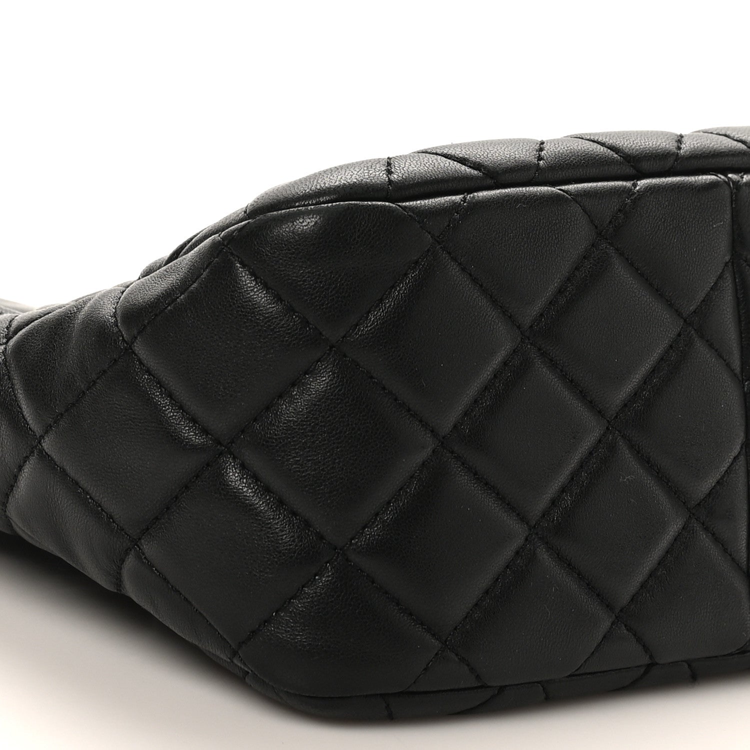 Chanel Lambskin Quilted Small Pearl Crush Hobo Black