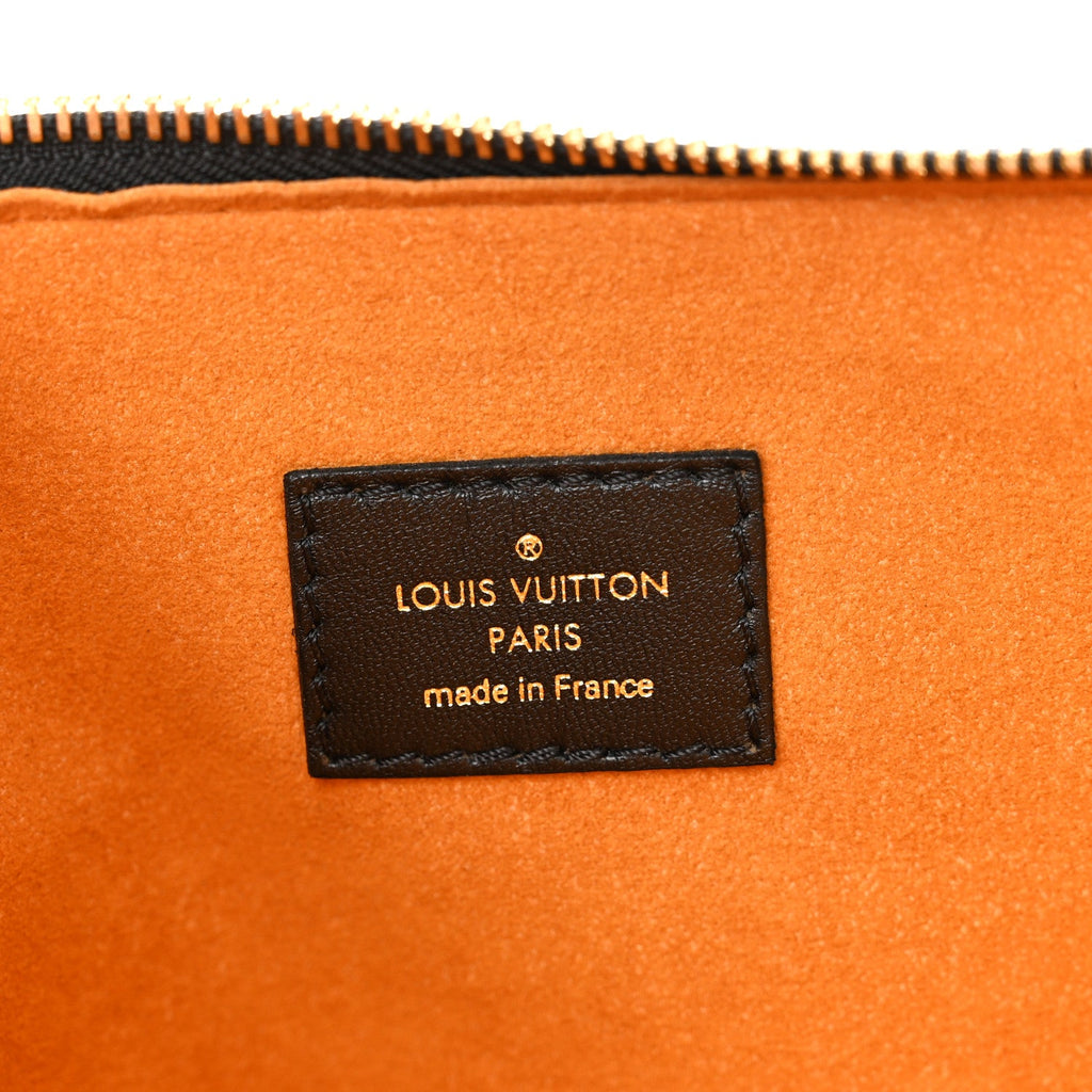 Louis Vuitton Lambskin Embossed Monogram Coussin MM Black