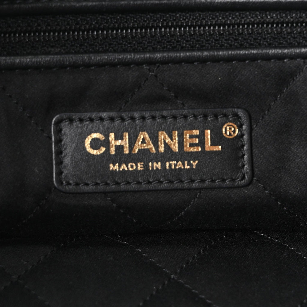Chanel Shiny Calfskin Quilted Small Chanel 22 Black