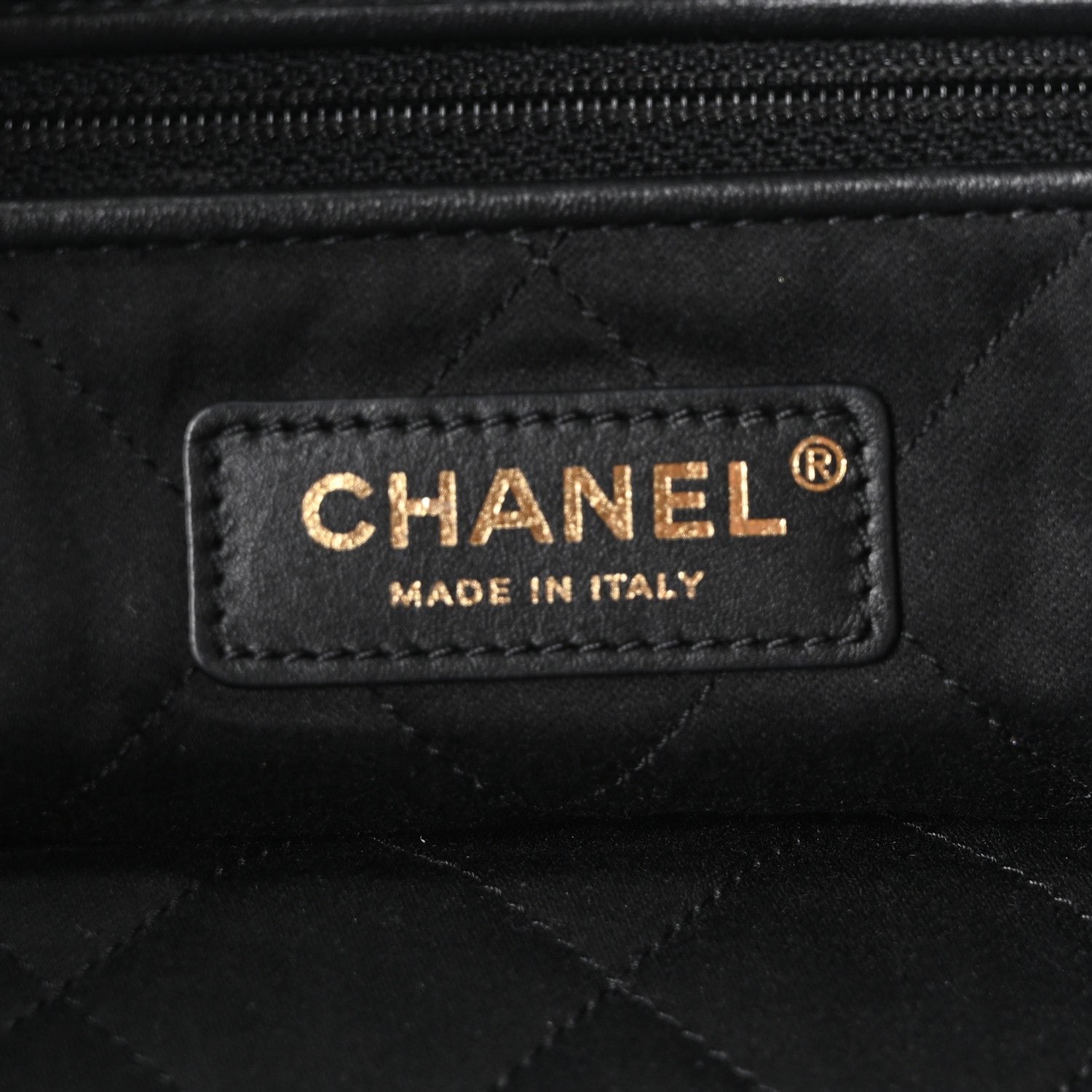 Chanel Shiny Calfskin Quilted Small Chanel 22 Black