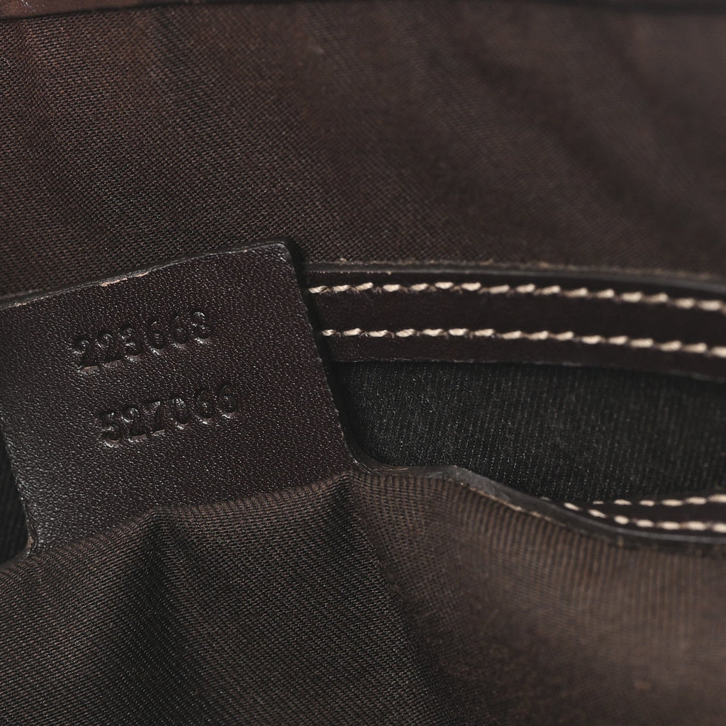 Gucci GG Plus Monogram Joy Vertical Tote Dark Brown