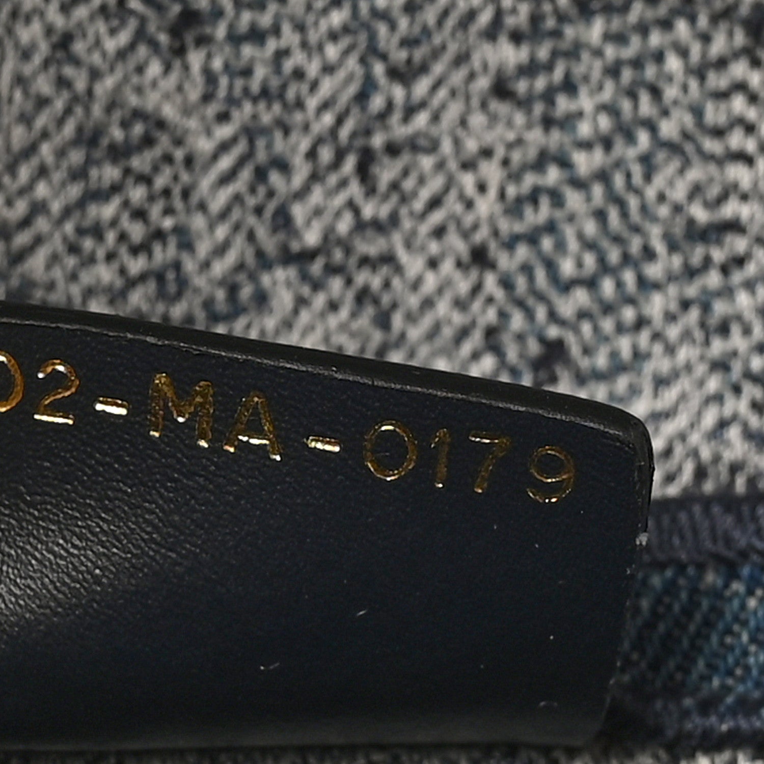 Christian Dior Oblique Embroidered Saddle Bag Denim Blue